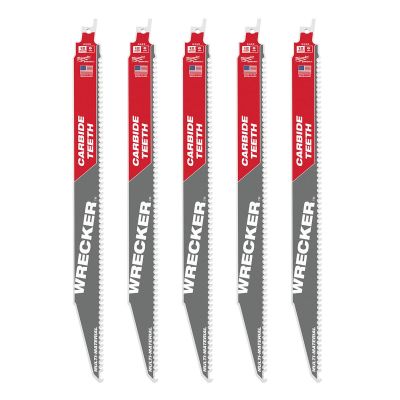 MLW48-00-5543 image(0) - 12" 6 TPI THE WRECKER™ with Carbide Teeth SAWZALL® Blade 5PK