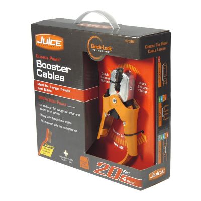 HPKBC0860 image(0) - 20 ft 4 gauge Juice Booster Cables w/ Cinch-Lock
