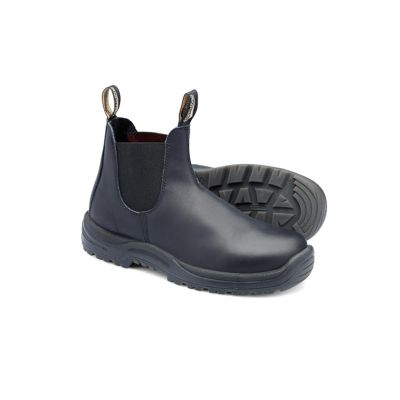 BLU179-075 image(0) - Steel Toe Slip-On Elastic Side Boots w/ Kick Guard, Black