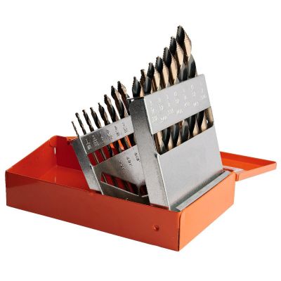 KNK21KK10 image(0) - KnKut 21 Piece Mechanics Length Step Point Drill Bit Set 1/16"-3/8" by 64ths