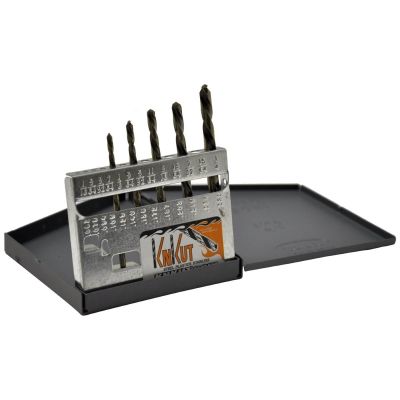 KNK5KK6 image(0) - KnKut 5 Piece Left Hand Jobber Length Drill Bit Set