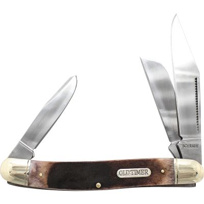 Old Timer Genuine Bone Lumberjack Folding Pocket Knife
