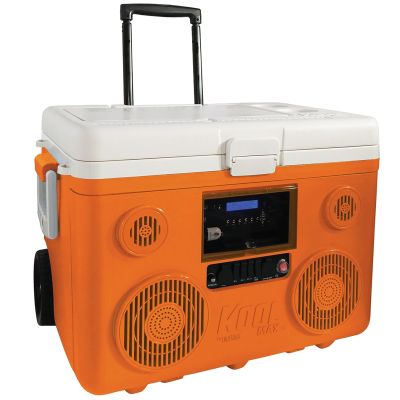 Sondpex KoolMAX 40 qt. Wheeled Cooler, Bluetooth PA System and Power Station, Orange