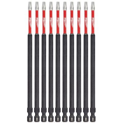 SHOCKWAVE? 6" Impact Square Recess #2 Power Bits (10 Pk)