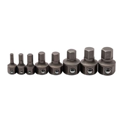 8 Piece Metric Hex Ratcheting Wrench Insert Bit Set