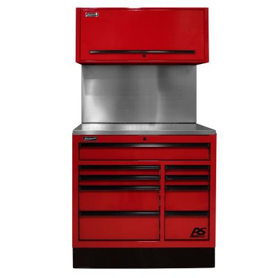 Homak Mfg. 41 in. Centralized Tool Storage(CTS) Set includes Roller Cabinet,Canopy,Support Beams,Bas