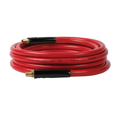 Workforce Air Hose, 3/8" x 25', 1/4" Fittings, Red, PVC