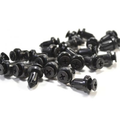 Black Nylon Bumper Cover Push Type Retainer; for Toyota Camry '92 - On (100/Bag)