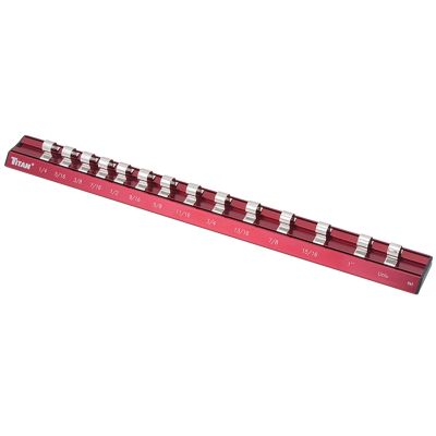 Titan 3/8 in. Drive SAE Fractional Magnetic Aluminum Socket Rail