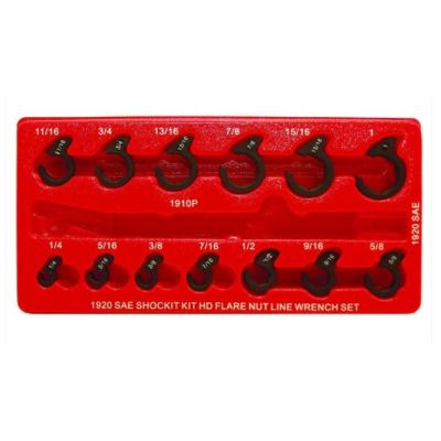 13 Piece SAE Shockit Line Wrench Set ? Automotive/Hydraulic Line Fittings