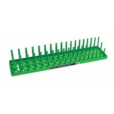 1/2" Metric 3-Row Socket Tray, Green
