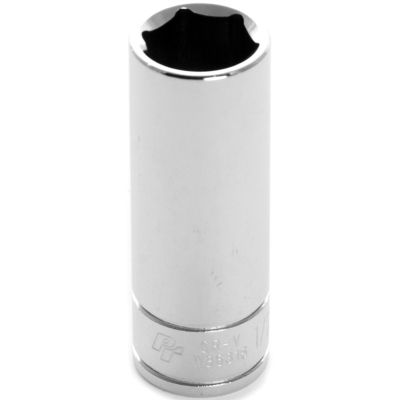 Chrome Socket, 1/4" Drive, 1/2", 6 Point, Deep