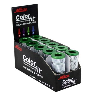 ColorFit Couplers, A-style Green, Box of 10