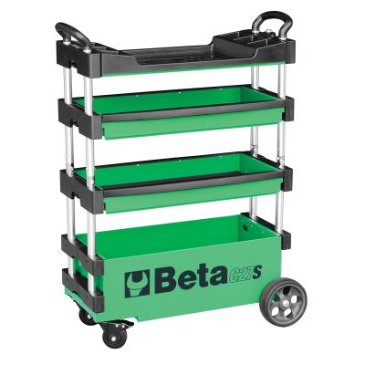 Folding Mobile Tool Cart, Extreme Green
