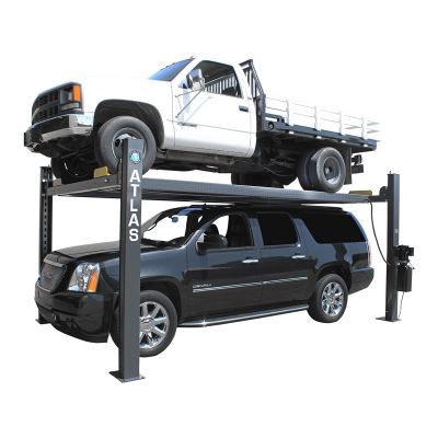 Atlas 9,000 lb. Capacity Commercial Grade 4-Post Lift, Includes Jack Tray & Drip Trap