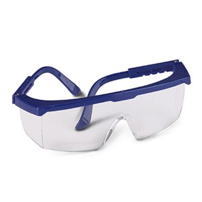 Strobe Safety Glasses, Gray Lens, Black Frame, Adjustable Temples, Molded-In Sideshields