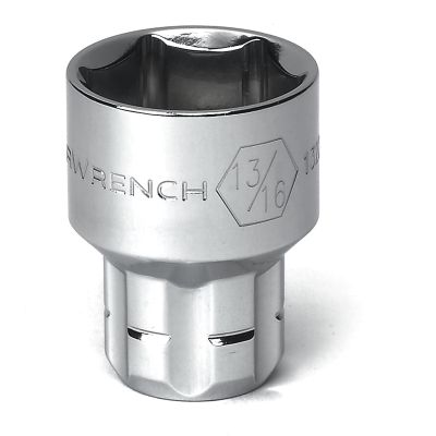 GearWrench 3/8 in. Drive Pass-Thru 6-Point Standard Fract. SAE Socket 13/16 in.
