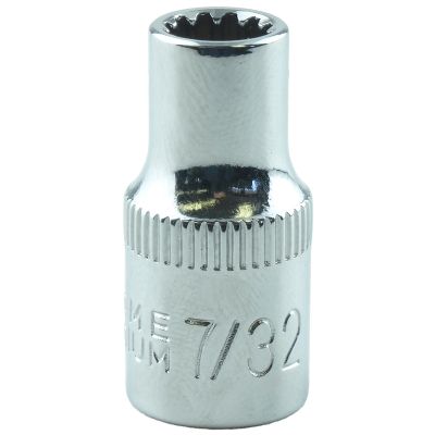 7/32 in. x 1/4 in. Drive Spline Chrome Socket (EA)