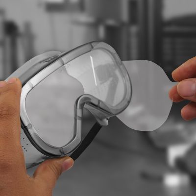 Pack of 10 Peel-Off Lens Covers for Overspray Goggles 5110
