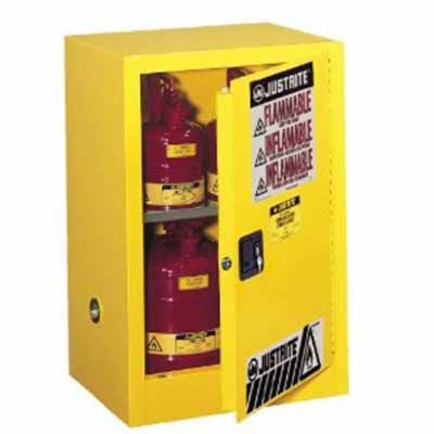 Justrite 891200 Sure-Grip EX Compac Flammable Safety Cabinet, Capacity 12 Gallons, 1 Shelf, 1 Manual