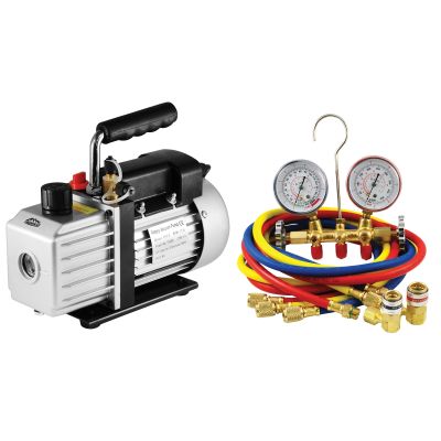 Vacuum Pump and Manifold Gauge Set