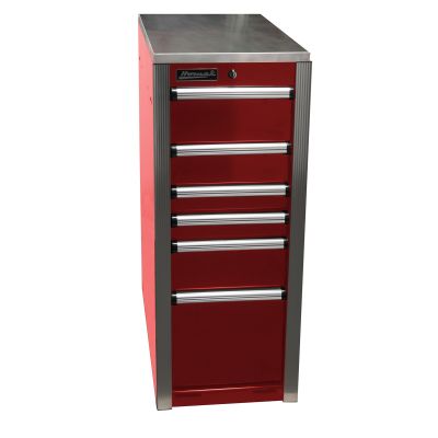 Homak Mfg. HXL 6-Drawer Side Cabinet, Red