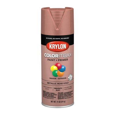 Krylon COLORmaxx Paint + Primer, Metallic Rose Gold