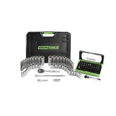 OEMTOOLS Ratchet and Socket 1/4 in. 80-Piece Set