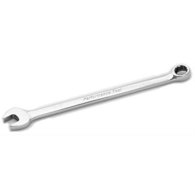 Long Chrome Combination Wrench, 3/8", with 12 Point Box End, Fully Polished, 6-9/16" Long