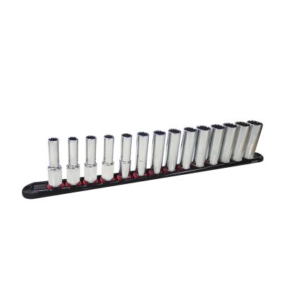 14 Piece 3/8" Dr Metric Deep Spline Socket Set