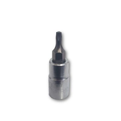VIM Tools TR10 Tamper Proof Torx Bit, Satin 1/4 Sqaure Drive holder