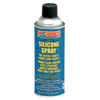 Silicone Spray Lubricant, Extreme Temperature Range (-35 to 325 F), 16 oz Can, Case of 12