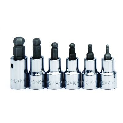 6 pc. 3/8" Drive Fract SAE Ball Hex Bit Socket Set