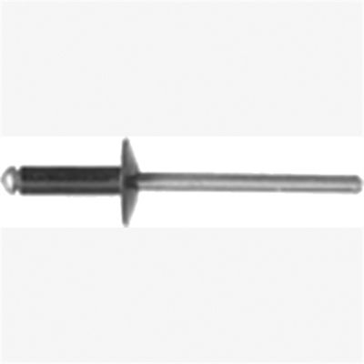 Alum Rivet Stl Mandrel Wheel Opening Vw, Hole: 5/32", Panel/grip: 1/4"-3/8", Flange: 15/32", Qty