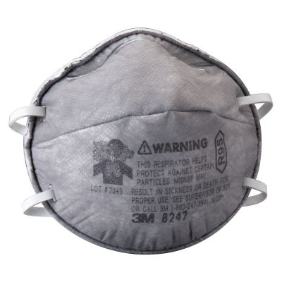 3M Particulate Respirator, R95, with Nuisance Level Organic Vapor Relief - 20 per Box