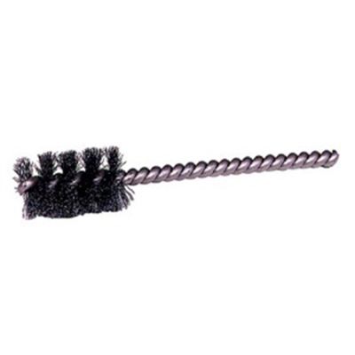 Round Power Tube Brush, 1" Diameter, .005 Wire Size, 3-1/2" Long, Stainless Steel Stem