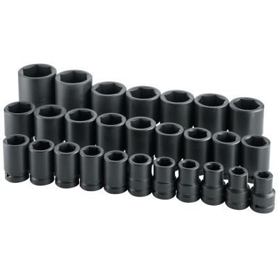 27 PIece 1" Drive SAE 6 Point Master Impact Socket Set