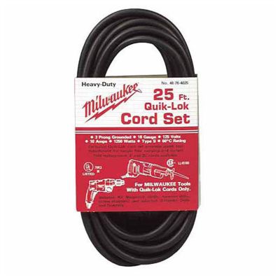 Milwaukee 25 ft. 3-Wire QUIK-LOK Cord