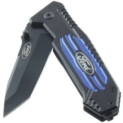 Ford Tools Folding Knife, Black & Blue Handle