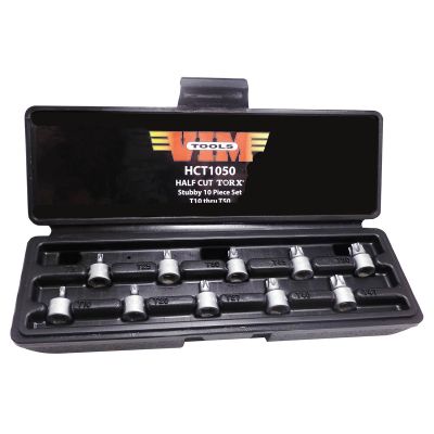 10-Piece Half Cut TORX Driver Set, T10 thru T50