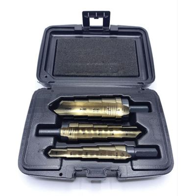 KNK3KK4SR image(0) - KnKut 3 Piece Hole Expansion Step Reamer Set