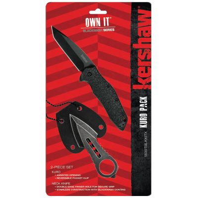 KER1835TBLKLITX image(0) - OWN IT BLACKWASH SERIES KURO KNIFE 2 PAC