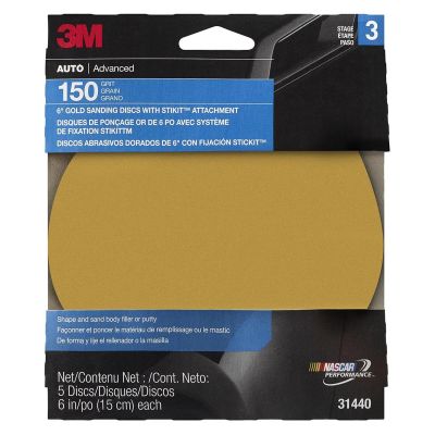 MMM31440 image(0) - DISC ROLLS-GOLD STIKIT 6" P150 5/PK 10/CASE