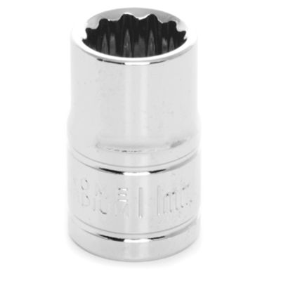Chrome Socket, 3/8" Drive, 11mm, 12 Point, Shallow