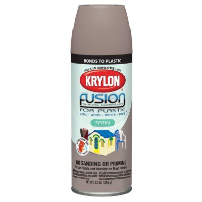 Krylon Fusion for Plastic; Satin Khaki; 12 oz. Aerosol