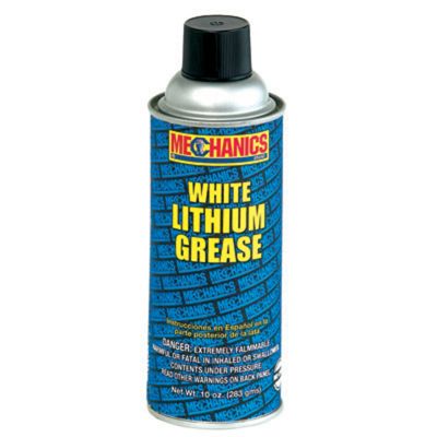 White Lithium Grease, Penetrates Quickly, Stays In Place, Repels Moisture, 10 oz Can, Case of 12