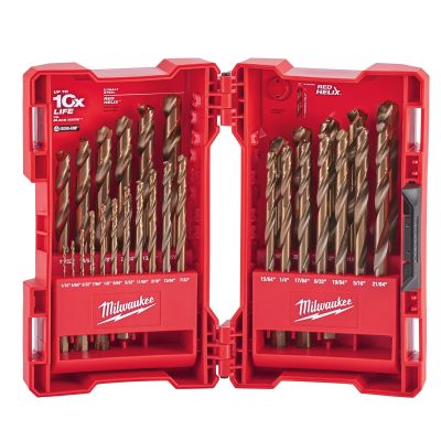 29-Piece Cobalt Red Helix Drill Bit Set