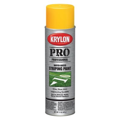 Krylon Professional Water Based Striping Paint; Athletic Field Yellow; 18 oz. A