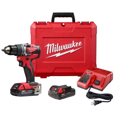 Milwaukee M18 Compact Brushless 1/2 in. Drill Driver w/ (2) Batteries Kit