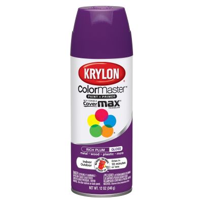 Krylon Colormaster Paint; Rich Plum; 12 oz. Aerosol